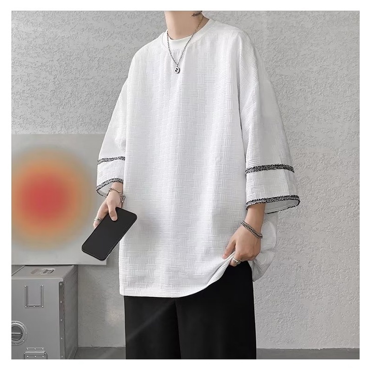 Áo Thun Tay Ngắn Chất Liệu Lụa Lạnh Thời Trang Mùa Hè Cho Nam