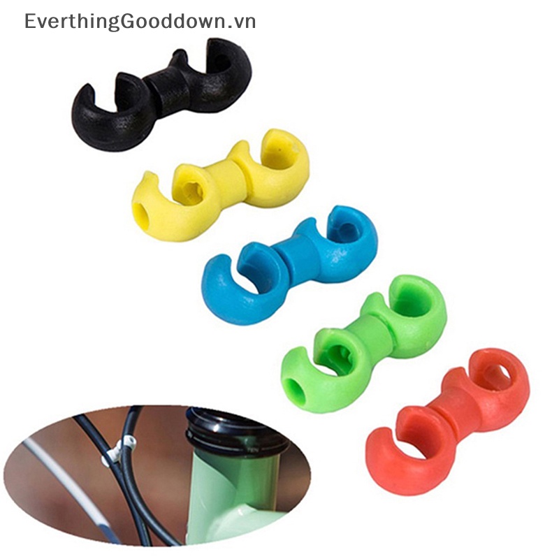 Everthinggooddown ​Set 10 Kẹp Dây Phanh Xe Đạp Hình Chữ S Gọn Gàng Tiện Dụng