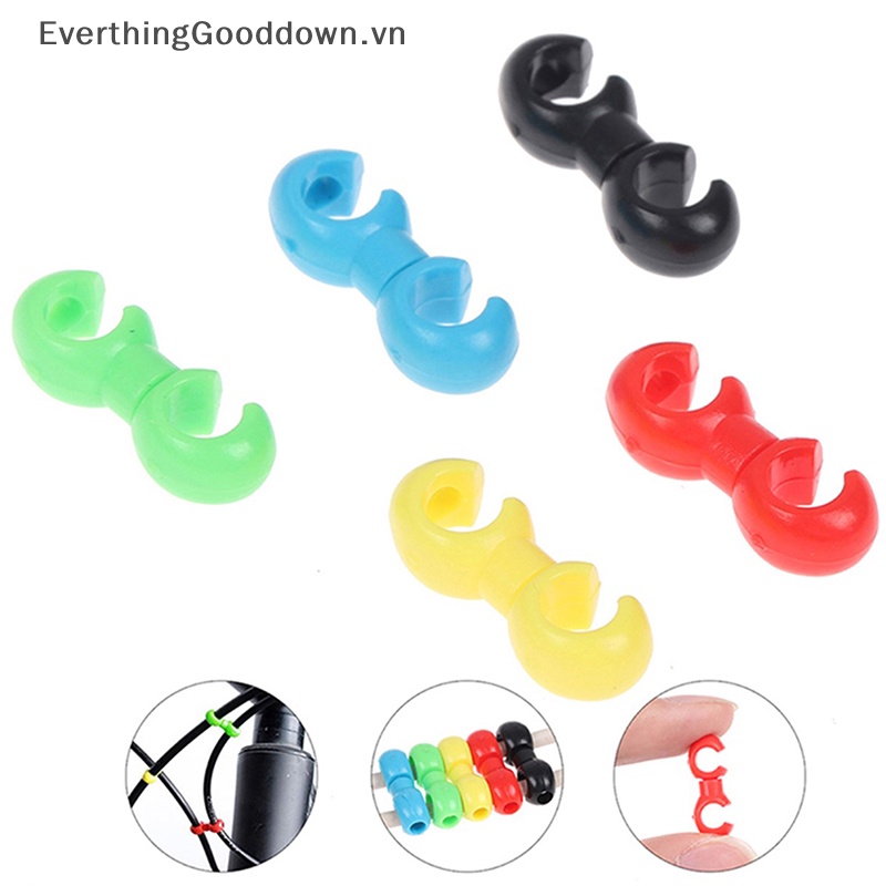 Everthinggooddown ​Set 10 Kẹp Dây Phanh Xe Đạp Hình Chữ S Gọn Gàng Tiện Dụng