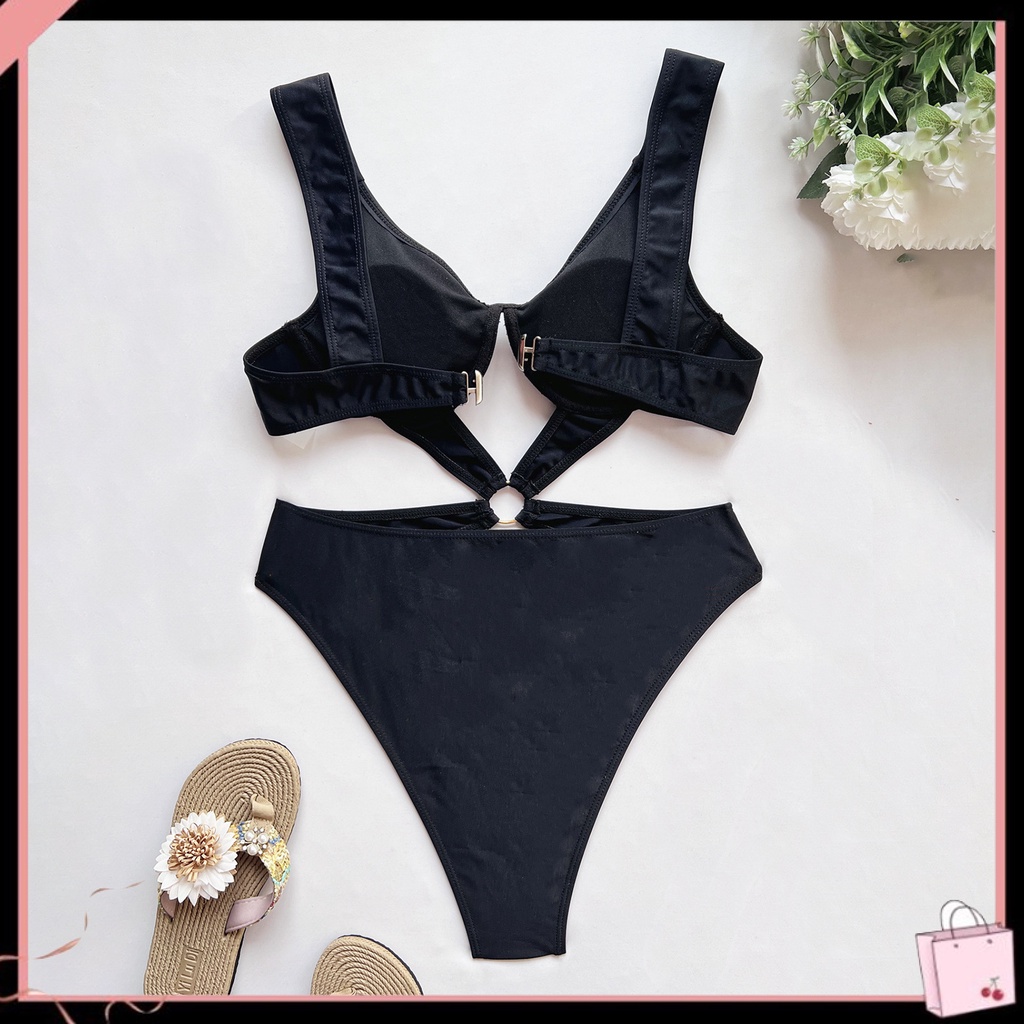 Bộ Đồ Bơi Mùa Hè Cắt Cao Siêu Mềm Với Giá Đỡ Thép Cho Nữ