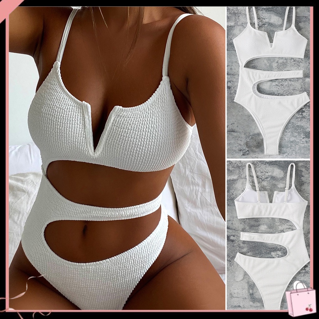 {Soltweter} Bộ Đồ Bơi Một Mảnh Dây Đeo Có Đệm Màu Trơn Có Thể Điều Chỉnh Dành Cho Nữ Đi Biển Mùa Hè
