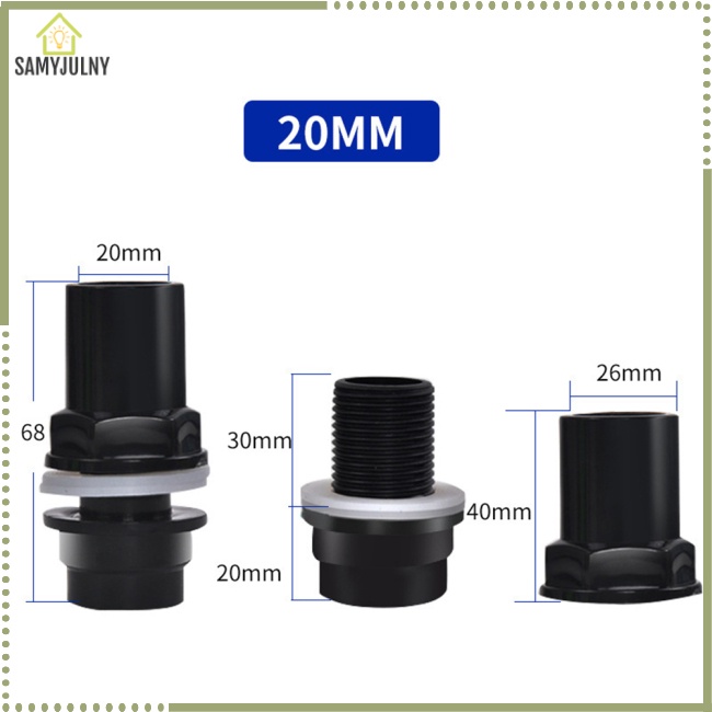 Đầu Nối Ống Nước 20 / 25 / 32 / 40 / 50mm Cho Bể Cá