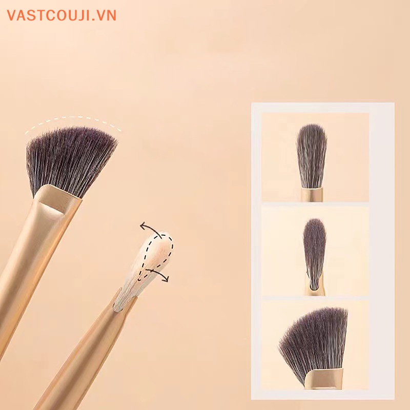 Cọ Trang Điểm Hình Cánh Quạt Vnastji Chuyên Dụng Cho Đánh Phấn Mắt / Mũi