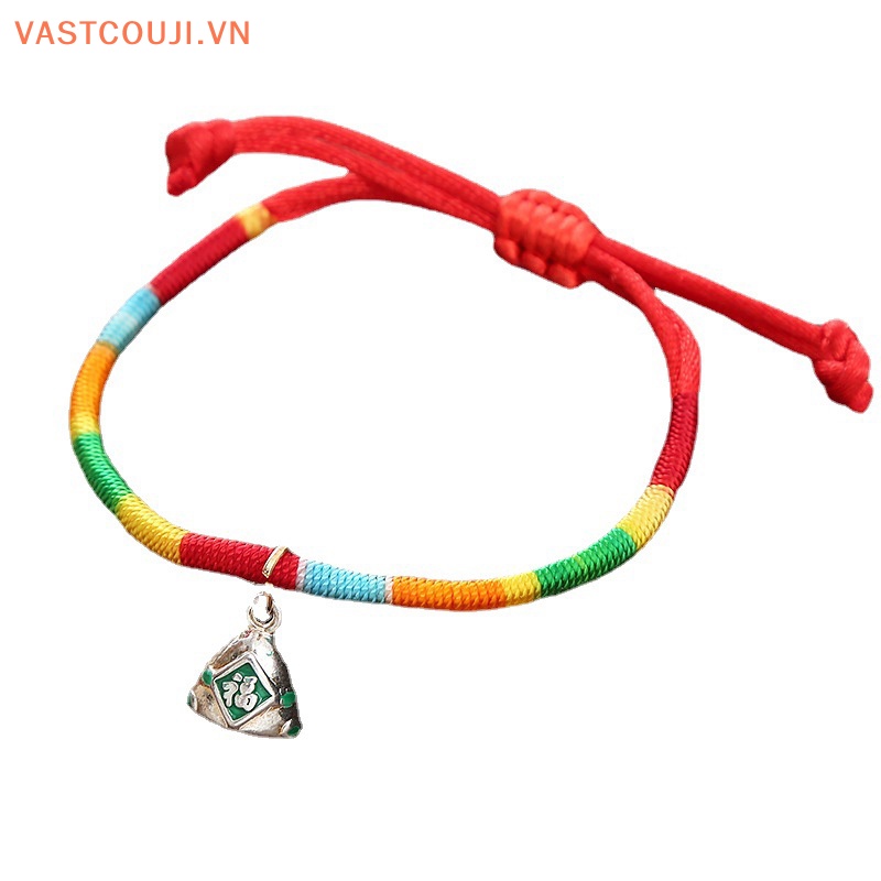 Vòng Tay Dây Thừng Đan Tay Nhiều Màu Sắc Họa Tiết Rồng VASTJI Phong Cách Trung Hoa Dân Tộc Cho Người Lớn Và Trẻ Em