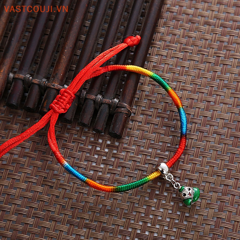 Vòng Tay Dây Thừng Đan Tay Nhiều Màu Sắc Họa Tiết Rồng VASTJI Phong Cách Trung Hoa Dân Tộc Cho Người Lớn Và Trẻ Em