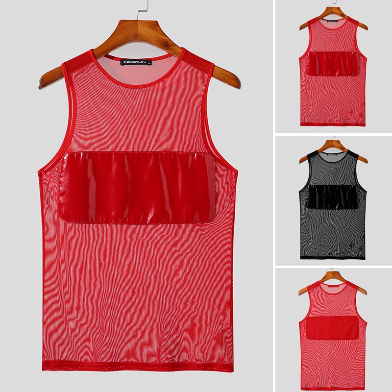 Incerun Tấm Lưới Bó Sát Co Giãn