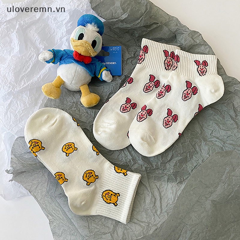 Vớ Cổ Thấp In Họa Tiết Hoạt Hình Dễ Thương Thời Trang Cho Nữ