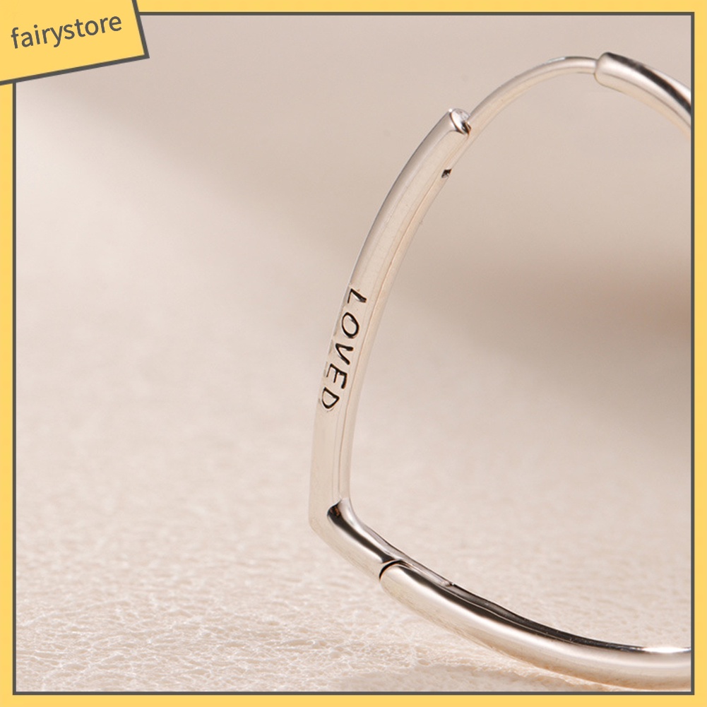 Bông Tai Kim Loại Hình Trái Tim Đơn Giản Thời Trang Dành Cho Nữ