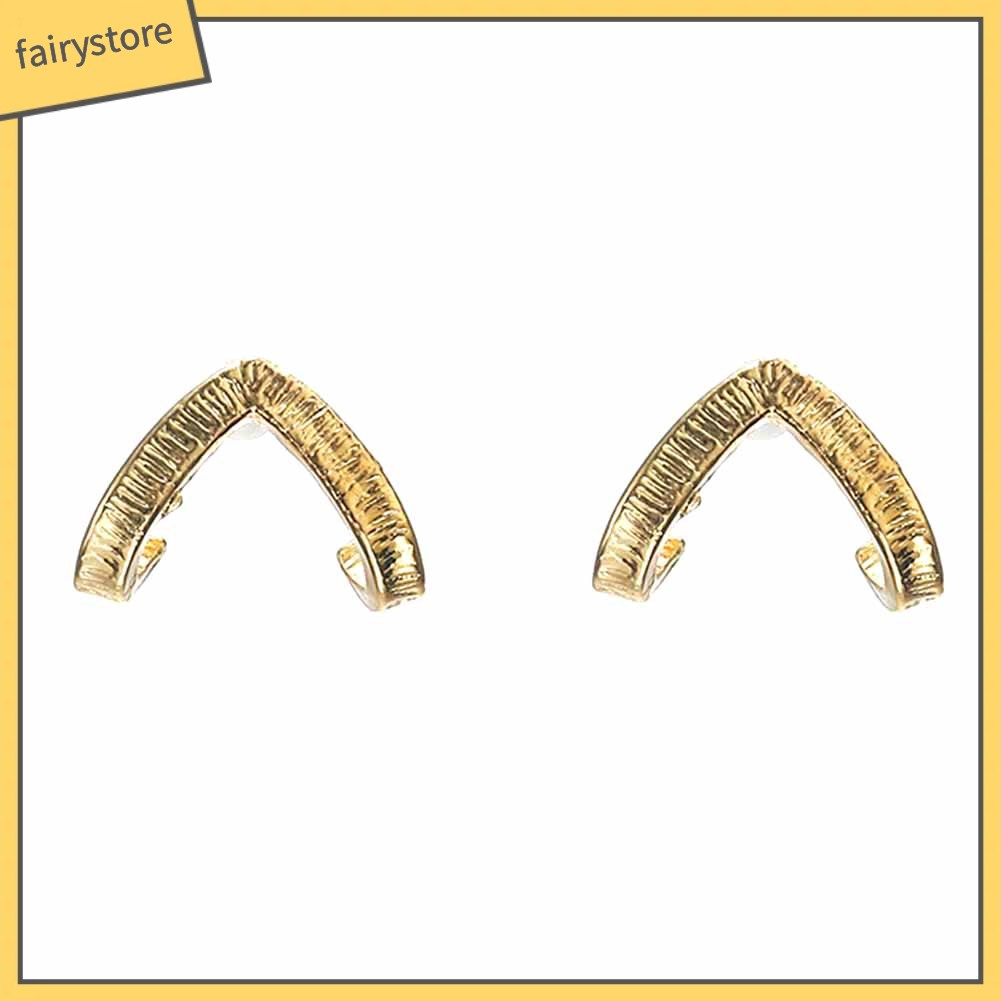 Khuyên Tai Hình Chữ V Phong Cách Tối Giản Dành Cho Nữ