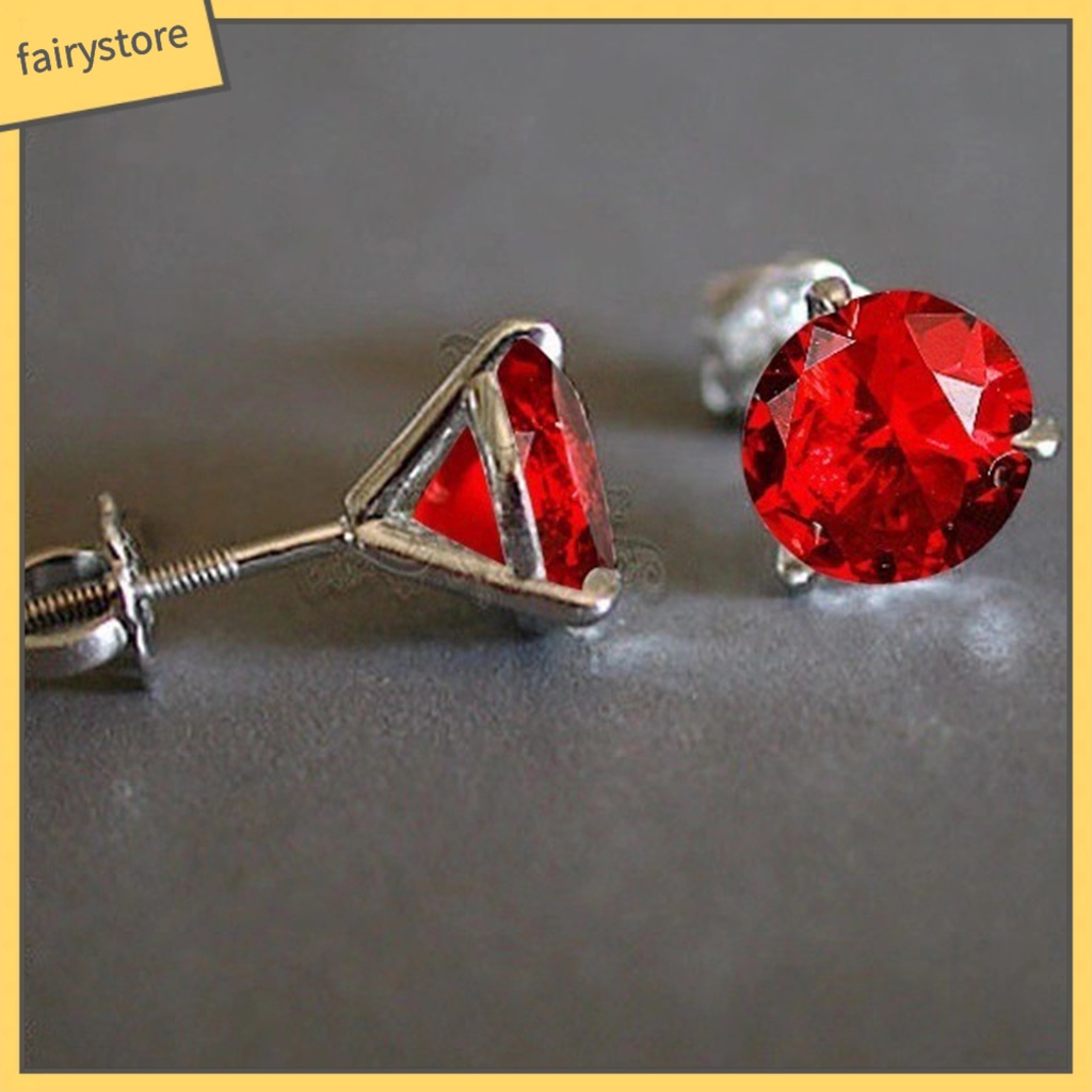 1 Đôi Bông Tai Đính Đá Thời Trang Dành Cho Nữ