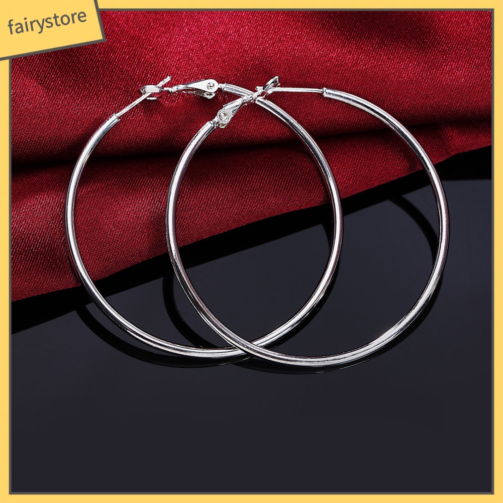 Đôi Khuyên Tai Tròn Đường Kính 5cm-8cm Thời Trang Cho Nữ