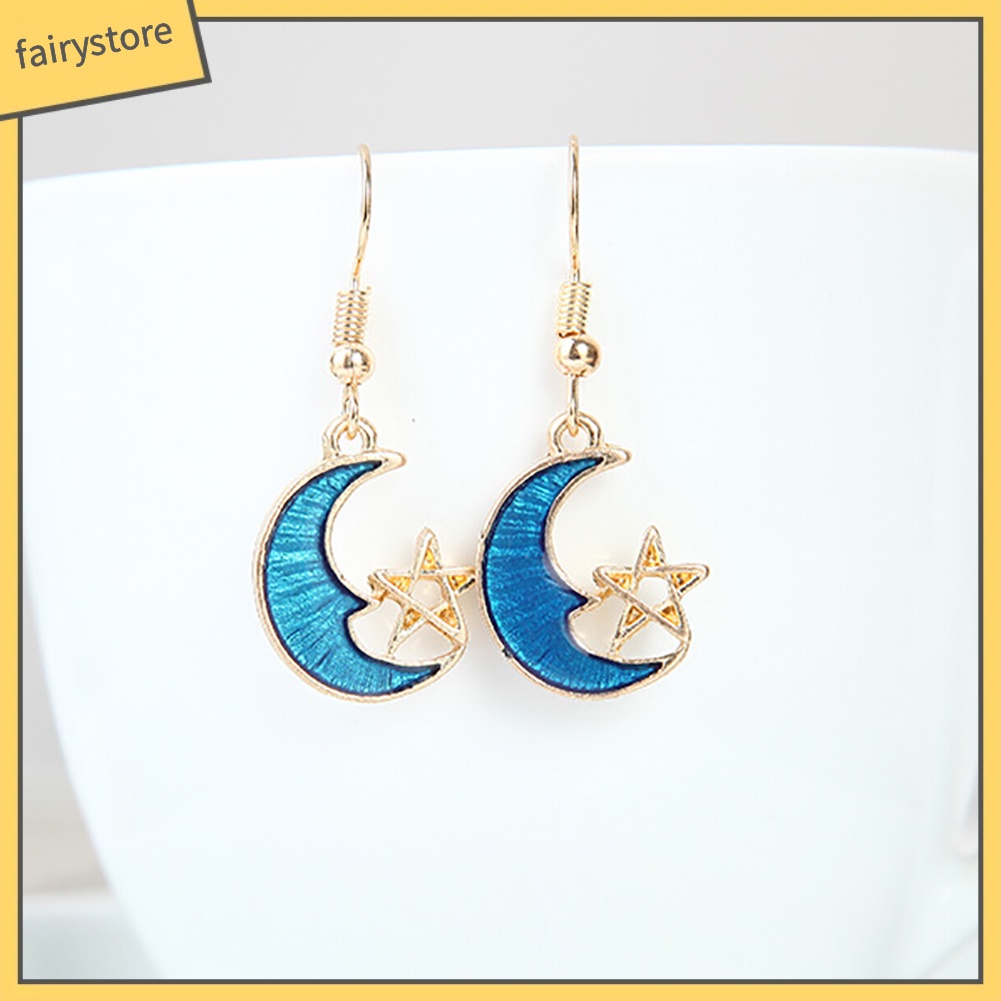 Đôi Bông Tai Hình Trăng Sao Thời Trang Cho Nữ