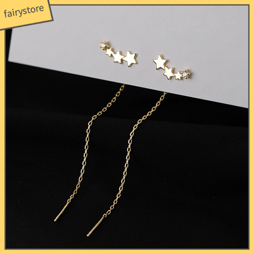 1 Đôi Bông Tai Hình Ngôi Sao Tinh Tế Phù Hợp Mỗi Ngày Cho Nữ