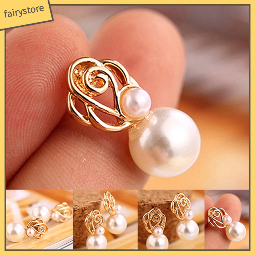 Bông Tai Đính Ngọc Trai Giả Thời Trang Dành Cho Nữ