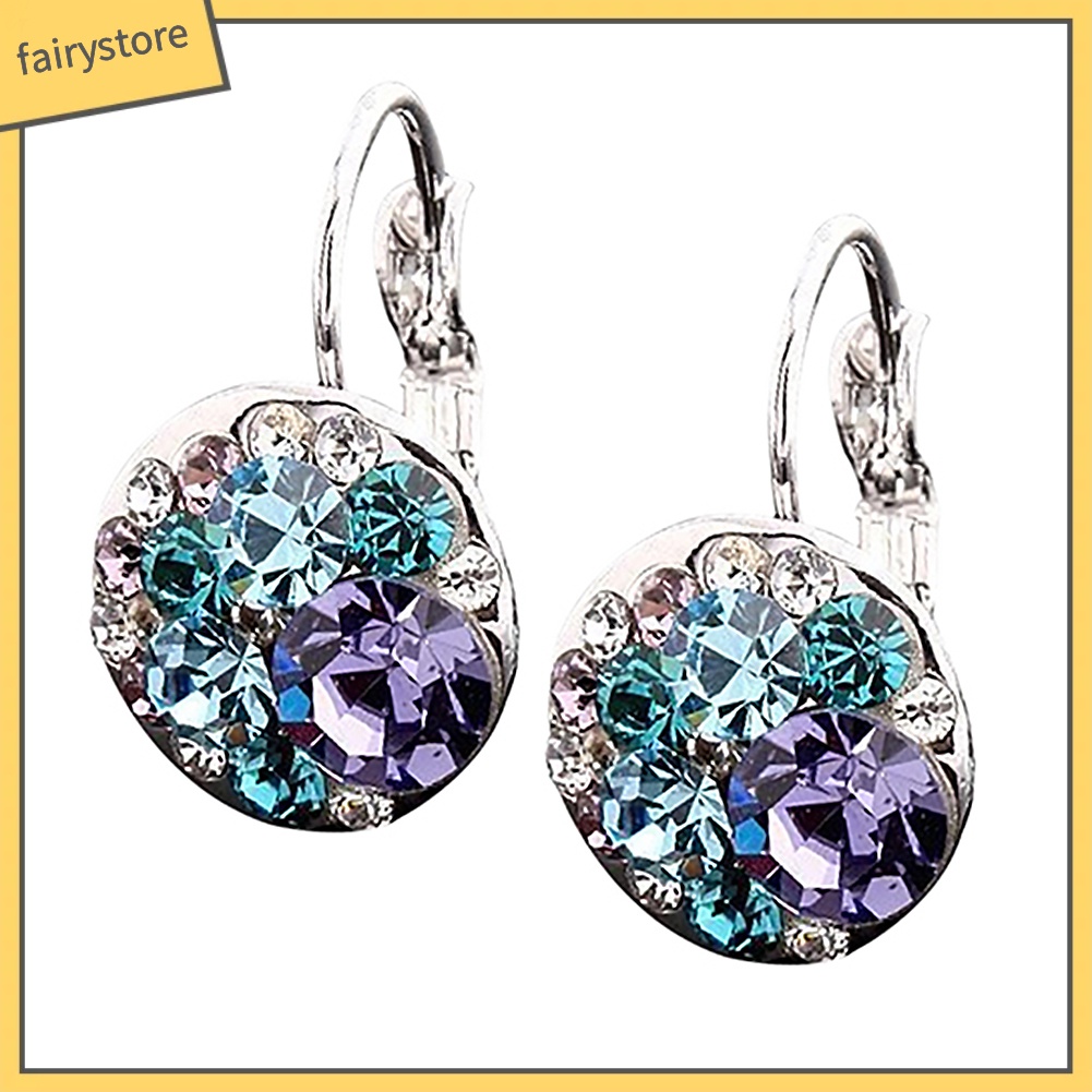 Bông Tai Mạ Bạc Đính Đá Zircon Thời Trang Dành Cho Nữ