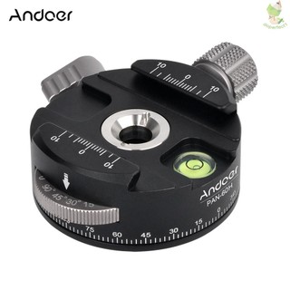 Andoer pan-60h panoramic ball head tripod head with indexing rotator, as type clamp came-6.5