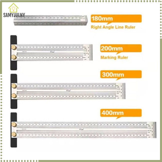 Thước Đo Bằng Hợp Kim Nhôm Độ Chính Xác Cao 180mm / 200mm / 300mm / 400mm