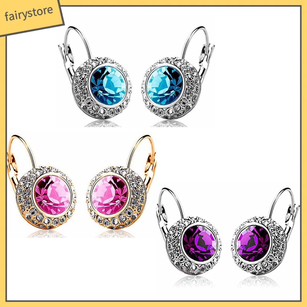 Bông Tai Đính Đá Sang Trọng Dành Cho Nữ