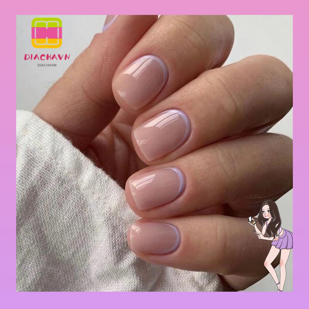 Set 24 Móng Tay Giả Che Phủ Toàn Diện Họa Tiết Lấp Lánh