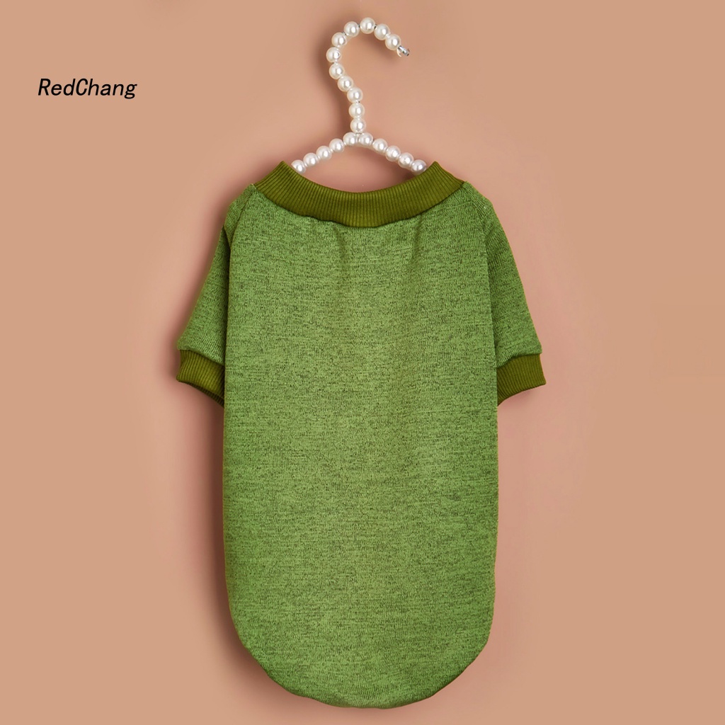 Rc ~ Áo Sweater Chui Đầu Co Giãn Thoáng Khí Thoải Mái Cổ Tròn Trang Trí Hai Hàng Nút Đáng Yêu Dành Cho Cún Cưng Vào Mùa Hè