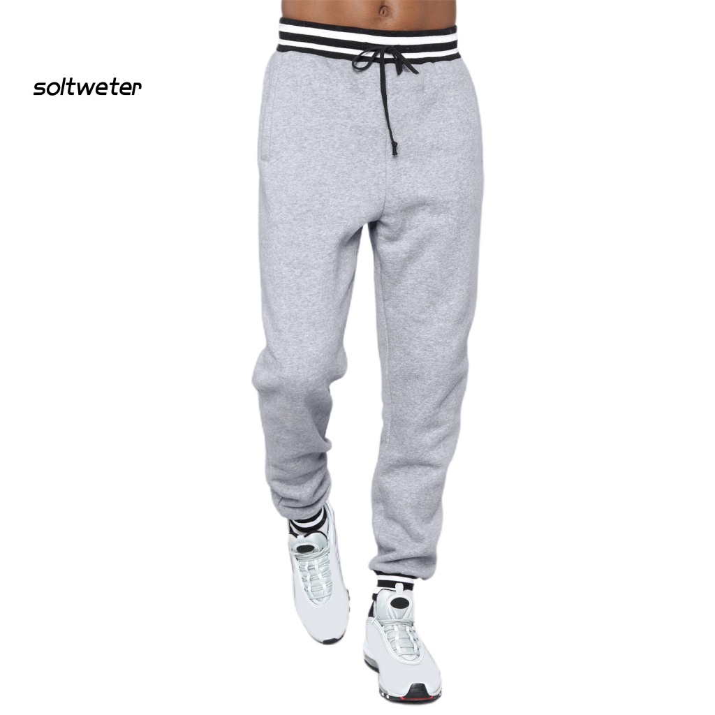 Quần Dài Dây Rút Màu Sắc Tương Phản Phong Cách Đường Phố Cho Nam