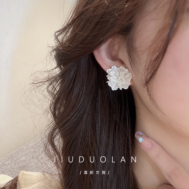 Bông Tai Bạc Cao Cấp Hình Hoa Thời Trang Xuân Hè Mới Cho Nữ