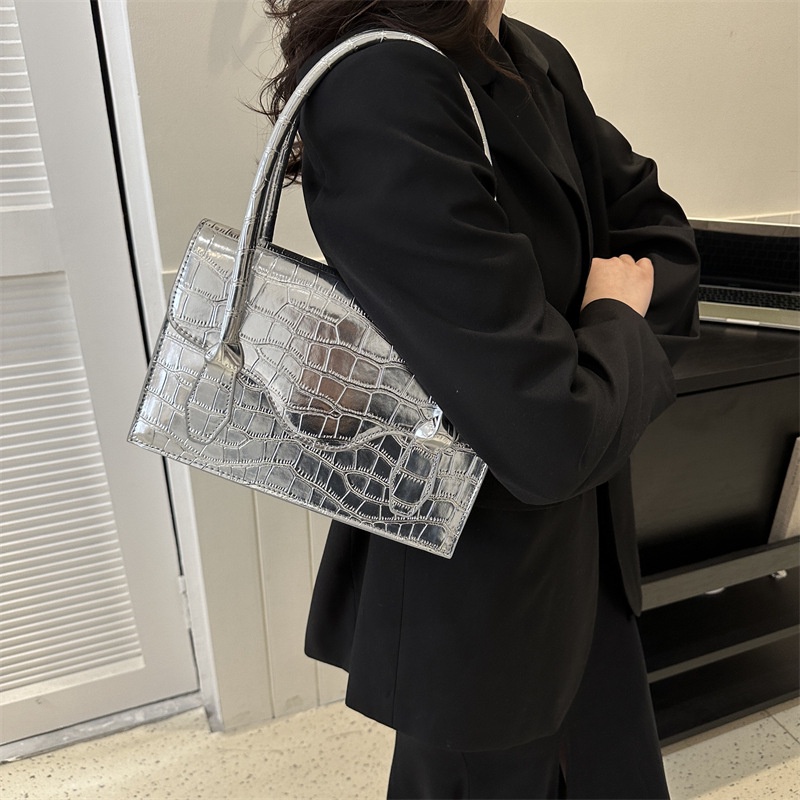 Túi Đeo Vai Nắp Gập Dáng Vuông Nhỏ Họa Tiết Vân Đá Thời Trang Mùa Hè 2023 Cho Nữ