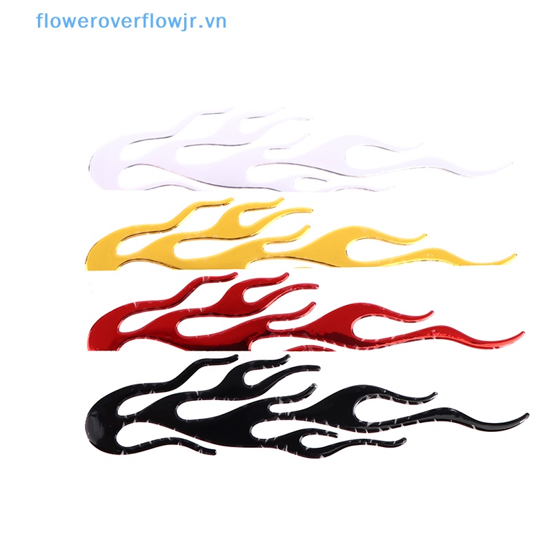 Decal Vinyl Phản Quang 20 * 4CM Hình Ngọn Lửa 3d Trang Trí Xe Hơi / Xe Máy