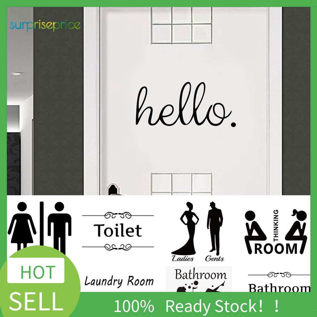 Miếng Dán Tường / Cửa Nhà Tắm Bằng PVC Vinyl Dễ Thương Có Thể Tháo Gỡ