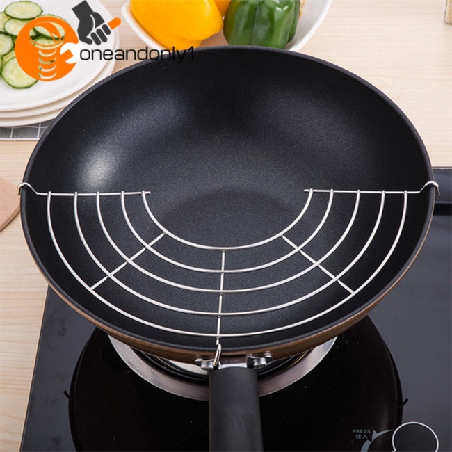 1 Giá Lọc Dầu Bằng Thép Không Gỉ Hình Bán Nguyệt Cách Nhiệt Tiện Dụng Cho Nhà Bếp