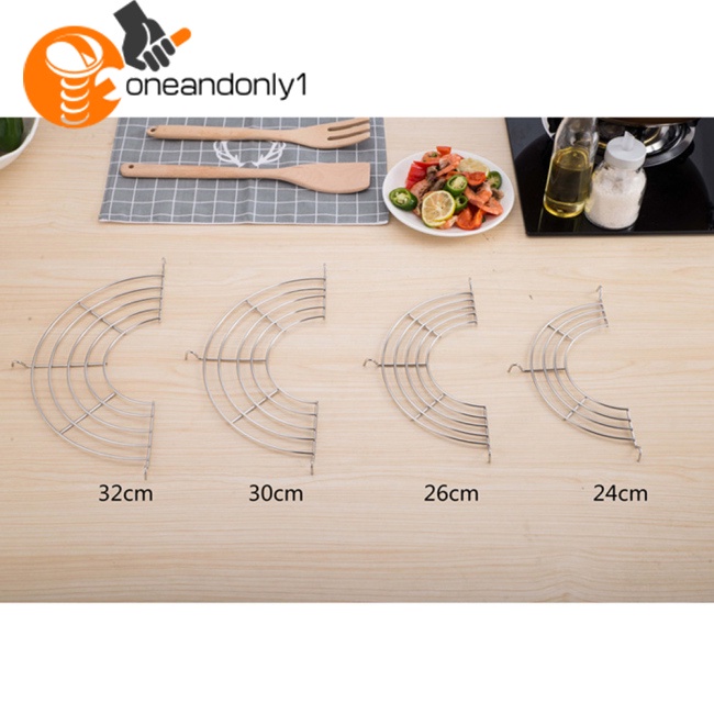 1 Giá Lọc Dầu Bằng Thép Không Gỉ Hình Bán Nguyệt Cách Nhiệt Tiện Dụng Cho Nhà Bếp