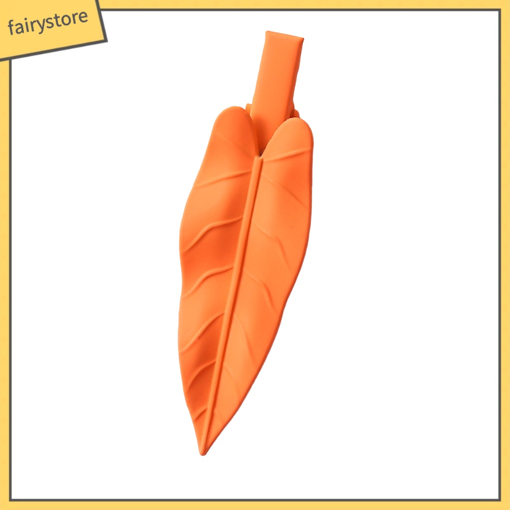 Kẹp Tóc Hình Chiếc Lá Bằng Thép Không Gỉ Chống Trầy Xước Dễ Thương Xinh Xắn