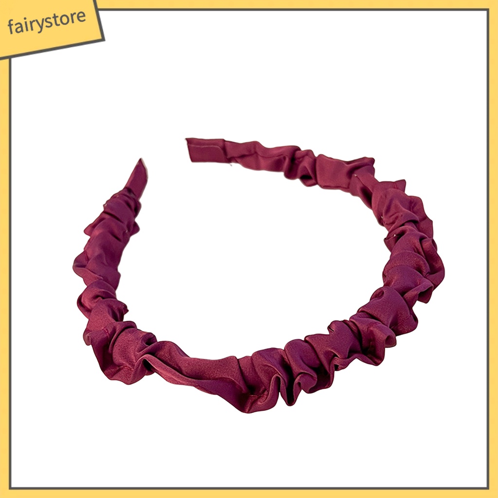 Băng Đô Cài Tóc Bằng Vải Mềm Co Giãn Màu Trơn Dành Cho Nữ