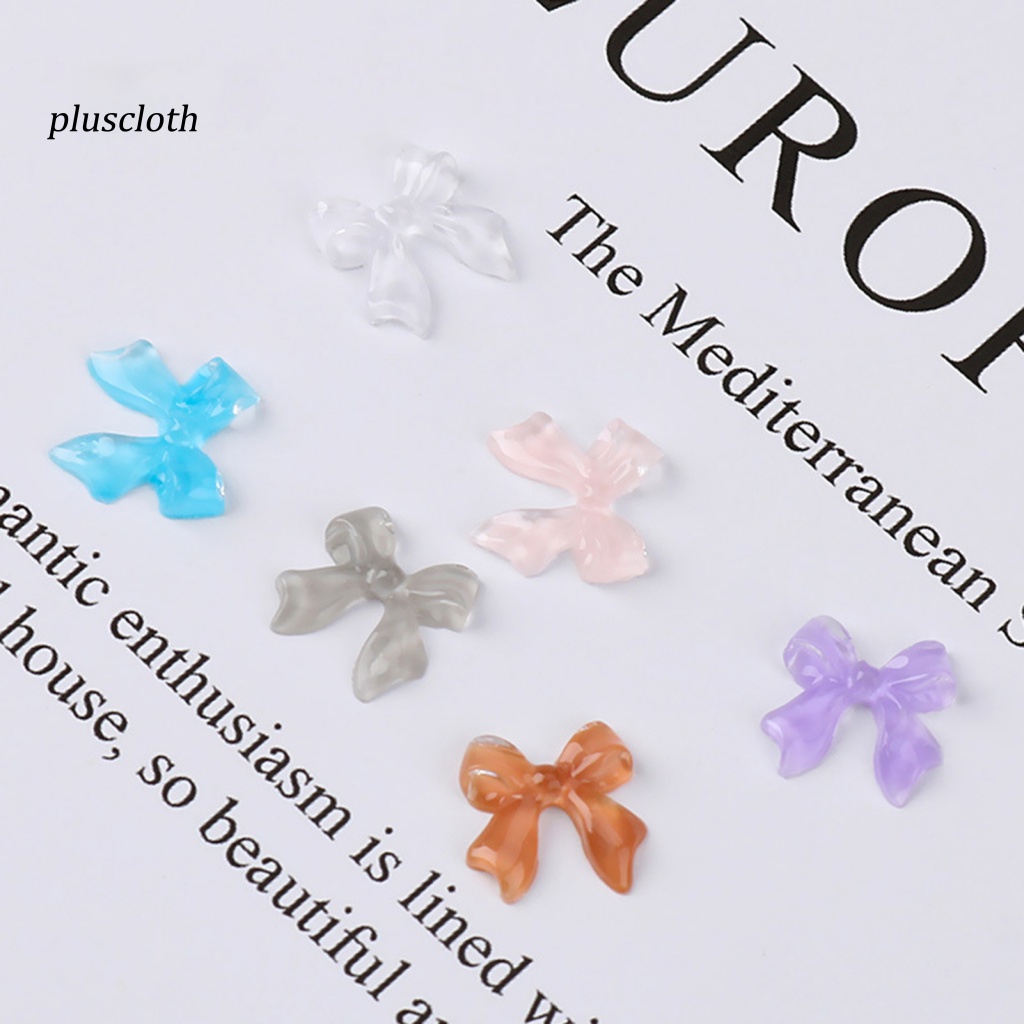 Bộ 50 Phụ Kiện Trang Trí Móng Tay Hình Nơ 3D Lấp Lánh DIY