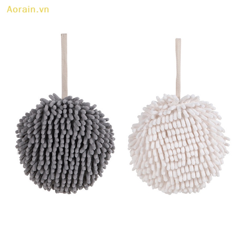 {Aorain} Khăn Lau Tay Nhà Bếp / Phòng Tắm Bằng Sợi Chenille Nhanh Khô Có Dây Treo