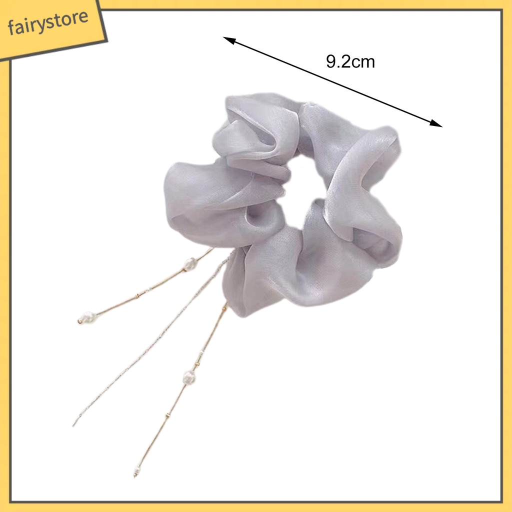 Dây Cột Tóc Đính Ngọc Trai Giả Co Giãn Tốt Thời Trang Xinh Xắn Cho Nữ