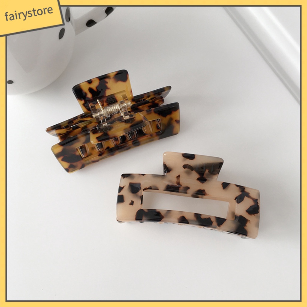 Kẹp Tóc Càng Cua Chống Trượt Hình Vuông Phong Cách Retro Cho Nữ