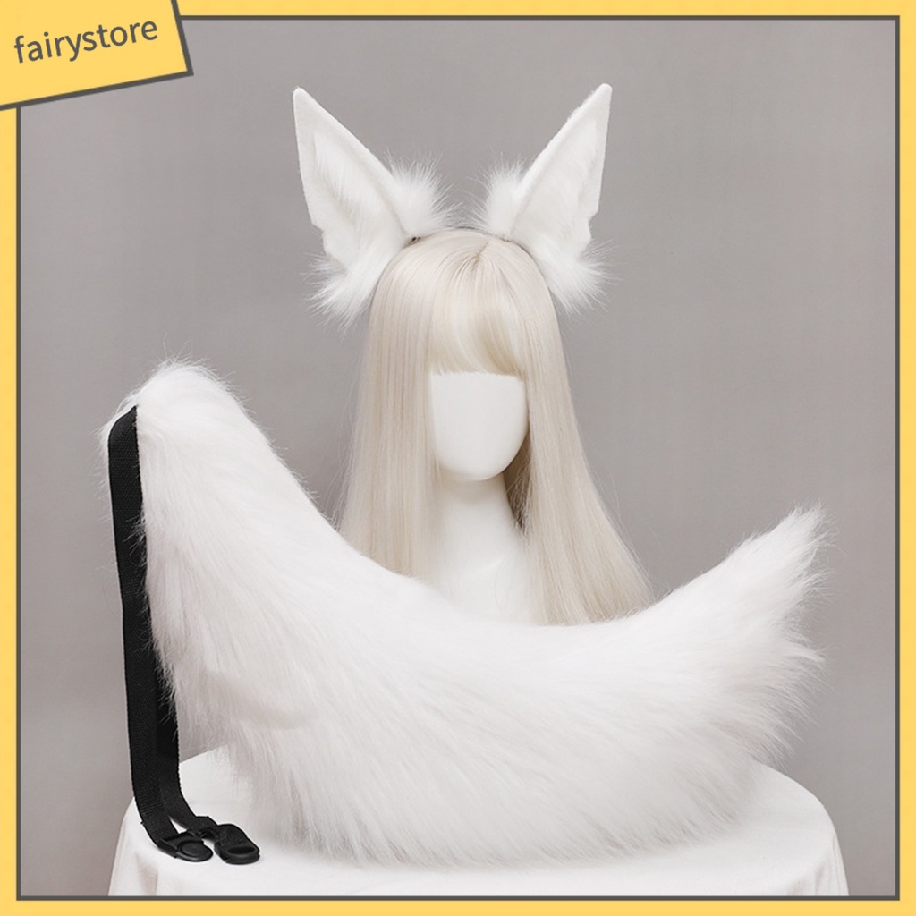 1 Set Băng Đô Tai Mèo Bông Phong Cách Lolita Đáng Yêu