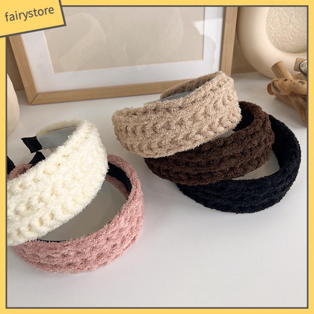 Băng Đô Cài Tóc Dệt Kim Màu Trơn Phong Cách Thời Trang Cho Nữ