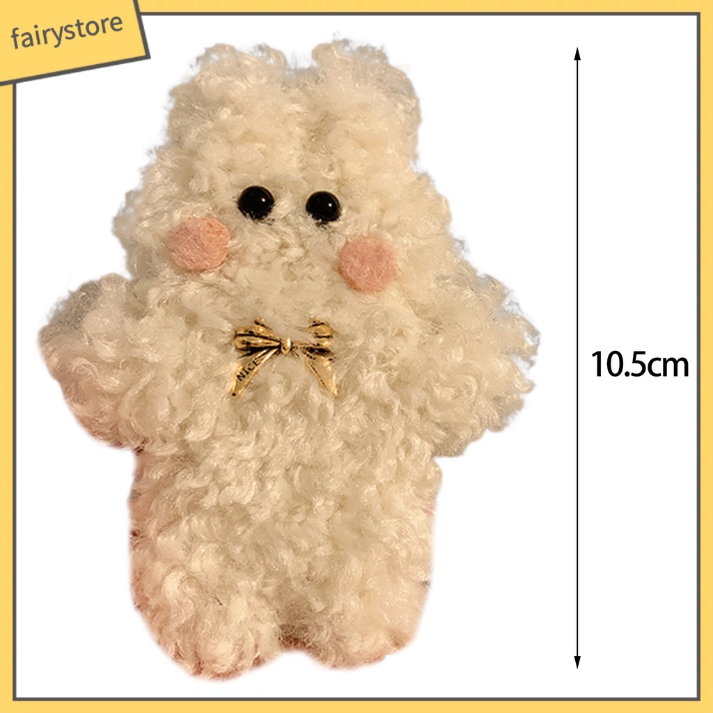 Kẹp Tóc Hình Gấu / Thỏ Bông Mềm Mại Gọn Nhẹ Không Trượt Cho Bé