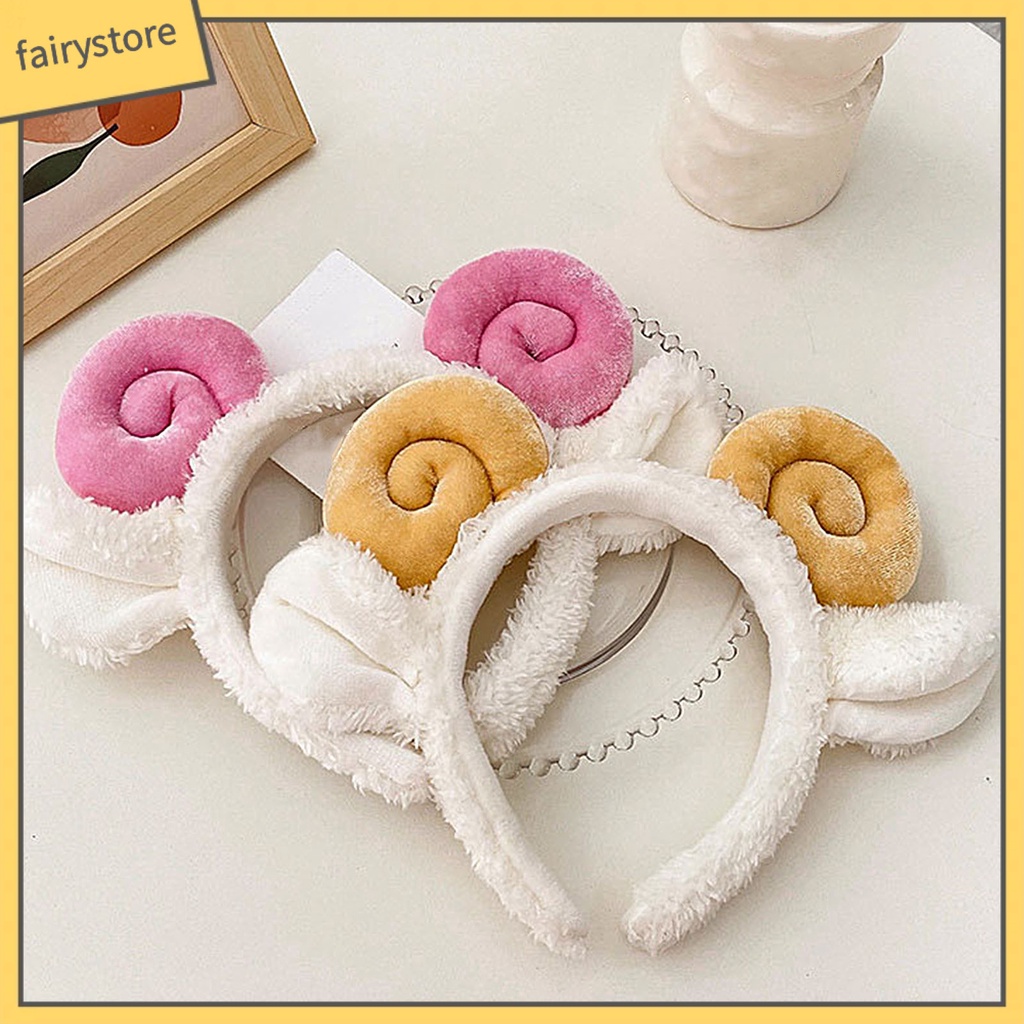 Băng Đô Cài Tóc Rửa Mặt Hình Tai Cừu Hoạt Hình Dễ Thương Cho Nữ