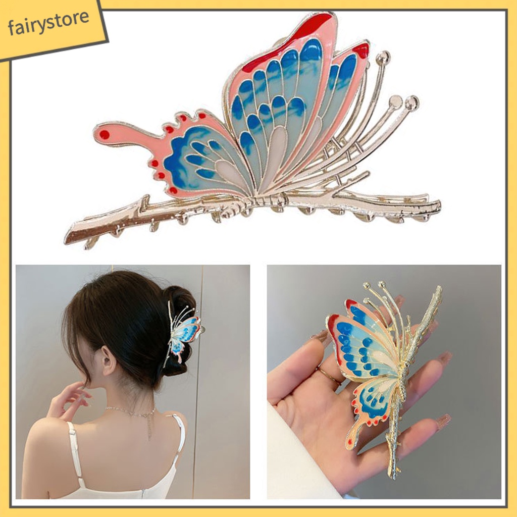 Kẹp Tóc Ba Chiều Co Giãn Chống Trượt Tươi Mới Với Răng Dùng Trang Trí Quần Áo Cho Nữ