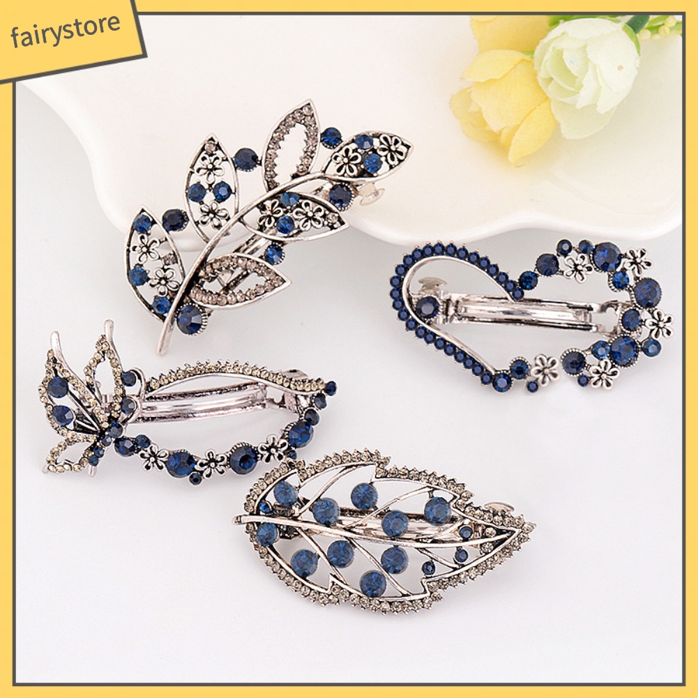 Kẹp TóC HìNh Sao BiểN / TráI Tim ĐíNh Kim Cương Giả ThờI Trang Cho Nữ