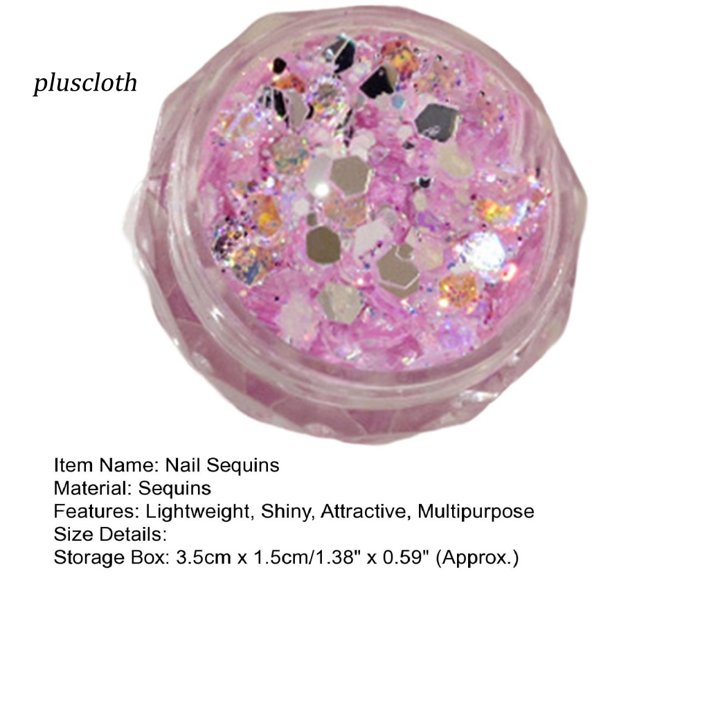1 Hộp Sequin Lấp Lánh Siêu Mỏng Trang Trí Móng Tay Nghệ Thuật