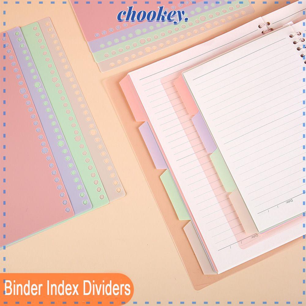 CHOOKEY Dụng Cụ Phân Chia Chỉ Số Bằng Nhựa Nhiều Màu Tiện Dụng Cho Notebook