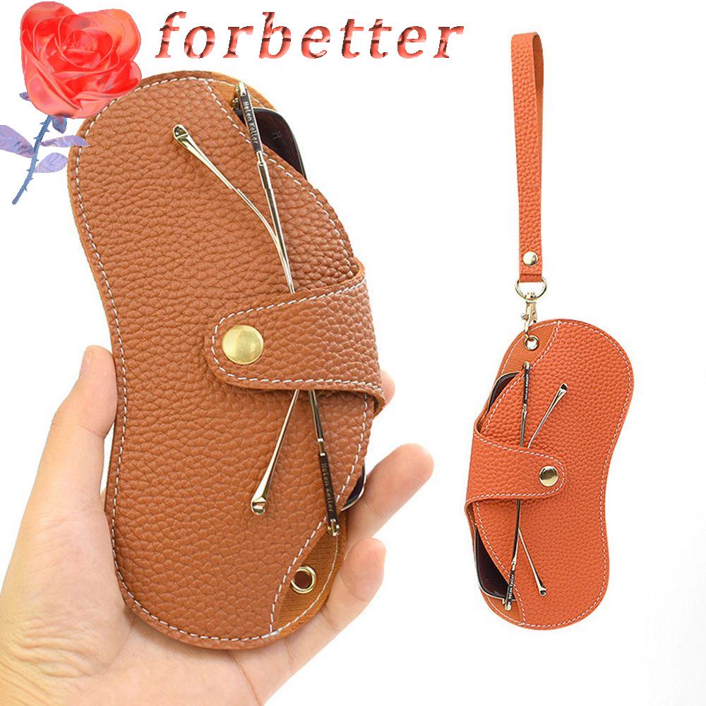 Hộp Đựng Mắt Kính Bằng Da PU Mềm Có Khóa Cài Và Dây Đeo Cổ