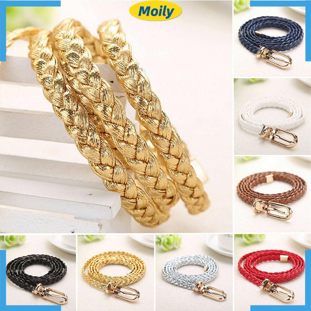 MOILYVN Thắt Lưng Bện Dây Thời Trang Cổ Điển Cho Nữ