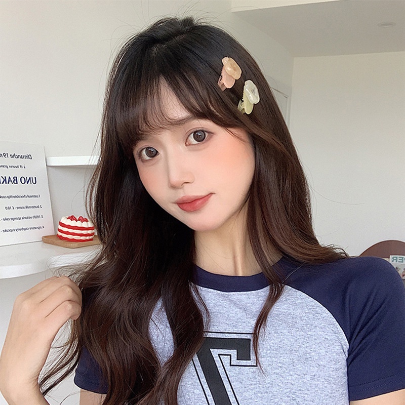 Kẹp Tóc Mini Họa Tiết Hoa Hoạt Hình Phong Cách Hàn Quốc Dễ Thương Cho Bé Gái