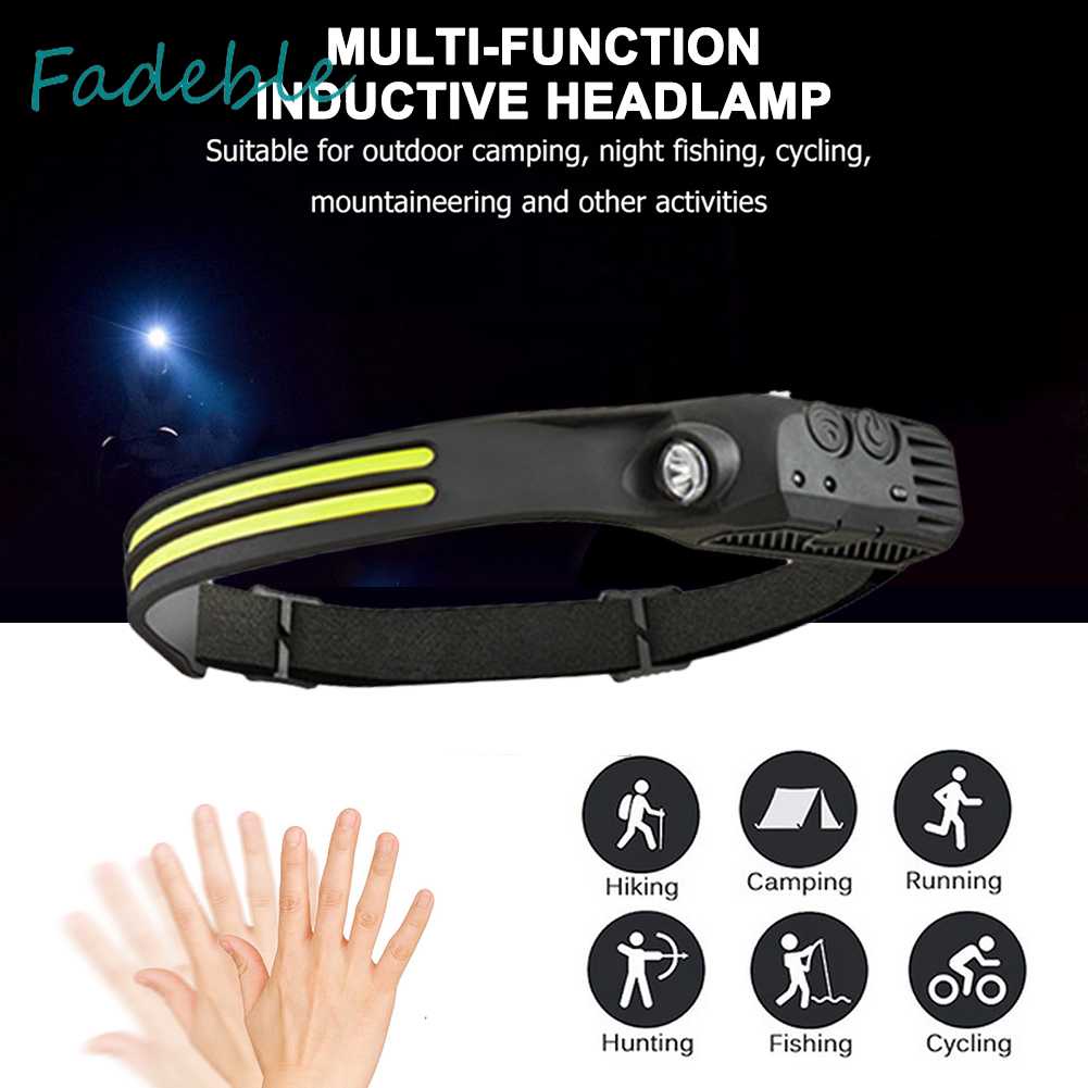 Đèn LED COB Đeo Trán Cảm Ứng Mạnh Mẽ Cắm Trại Ngoài Trời