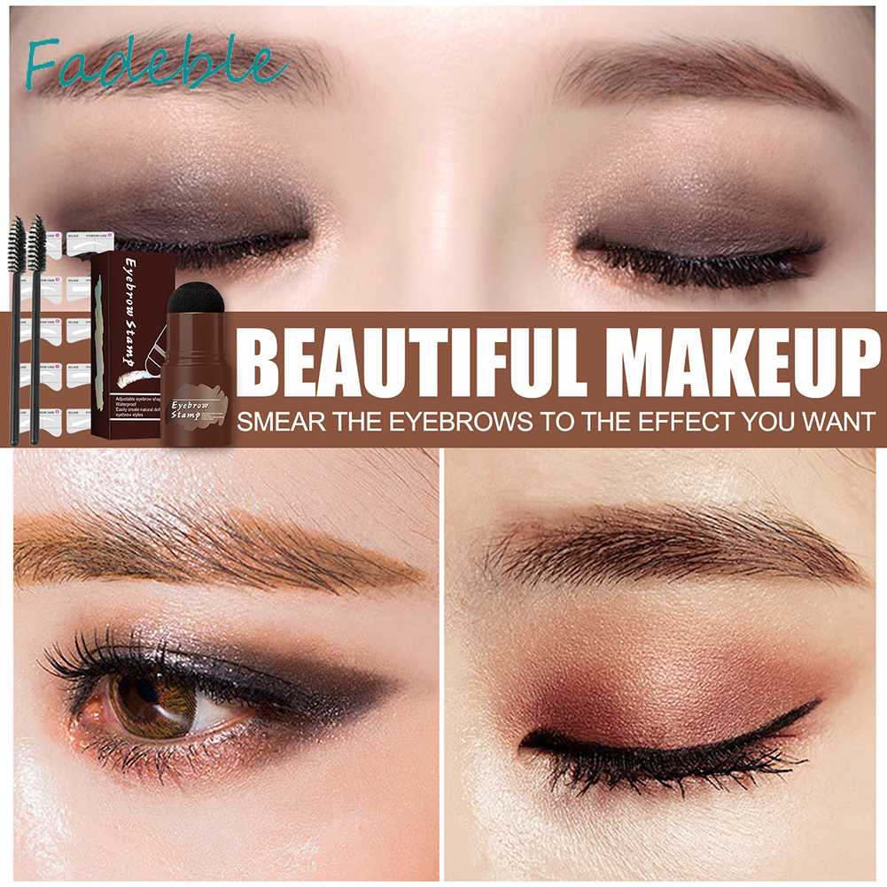 Bút Kẻ Lông Mày Dạng Đóng Dấu Một Bước Chống Thấm Nước Trang Điểm Chuyên Nghiệp